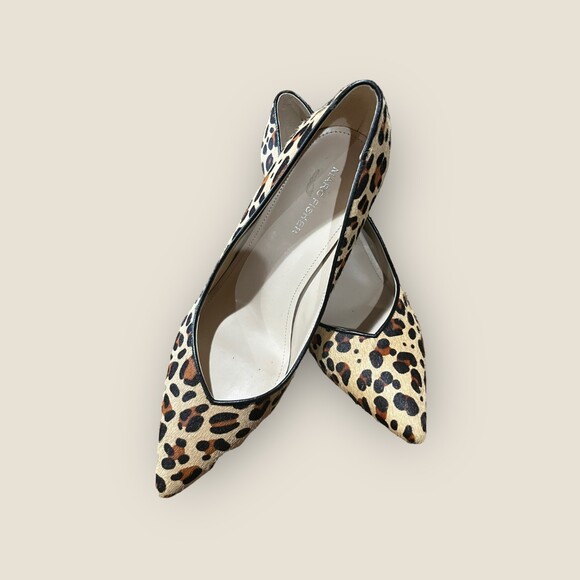 Marc Fisher Caitlin 5 Leopard Print Chunky Heel, Size 8 - Picture 1 of 14